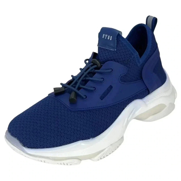 Steve Madden Impact Navy Mesh Mid Top Mens Fashion Sneakers Size 7.5M - Picture 8 of 12